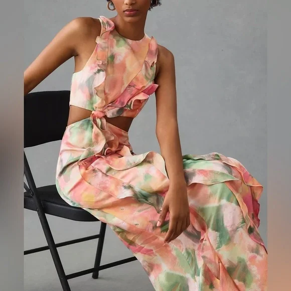 NWT Significant Other Rey Cutout Ruffle Dress - Picture 2 of 6